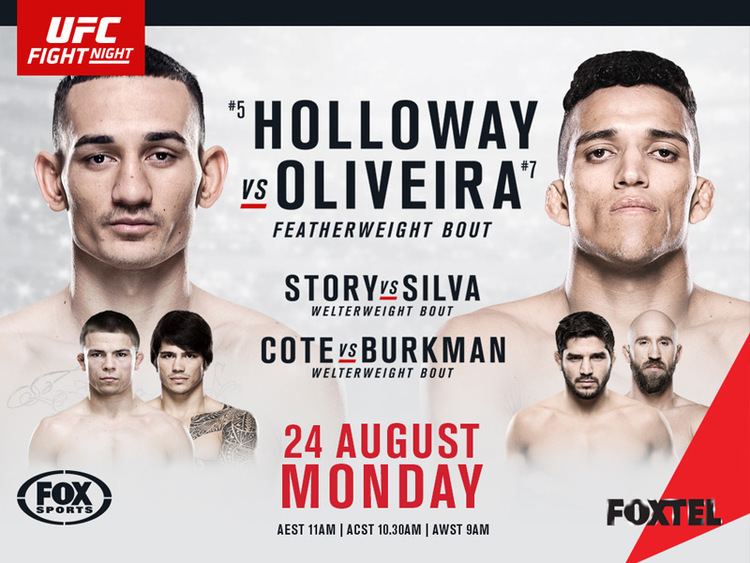 UFC Fight Night: Holloway vs. Oliveira UFC Fight Night 74 Holloway vs Oliveira Fight Card Results