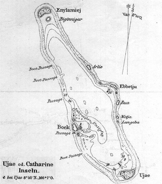 Ujae Atoll Atoll informationUjae Atoll Marshall Islands Map from 1881