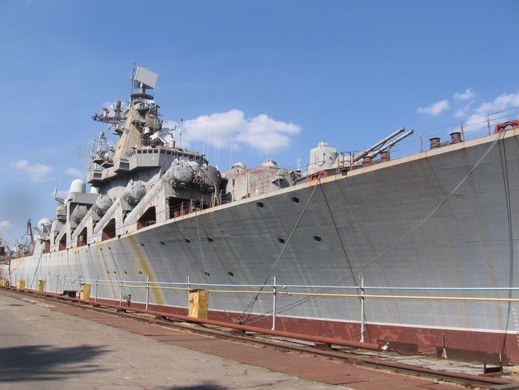 Ukrainian cruiser Ukrayina Slava class Cruiser Ukrayina in Mykolaiv