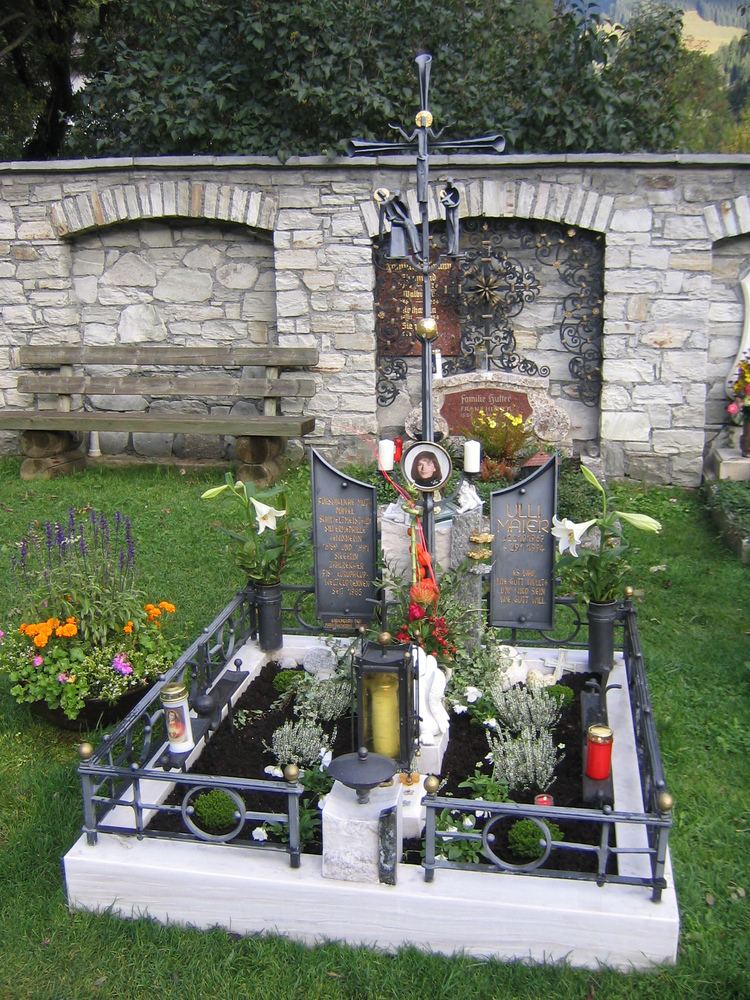 Grave of Ulrike Maier in Rauris, Salzburg