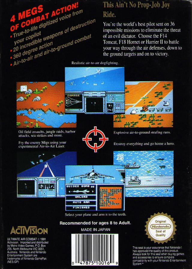 Ultimate Air Combat Ultimate Air Combat Box Shot for NES GameFAQs