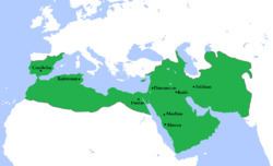 Map of the Islamic ummah (ummayad empire) back at the golden ages