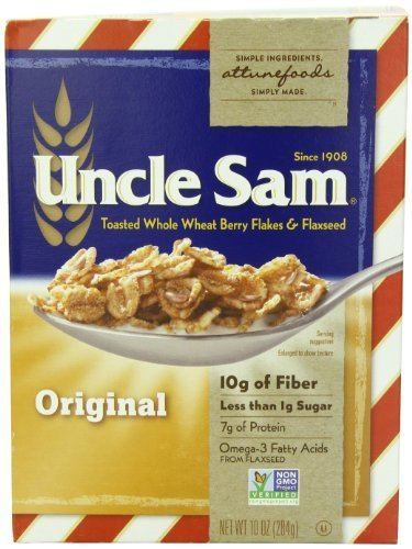 Uncle Sam Cereal Amazoncom Uncle Sam Toasted Whole Wheat Berry Flakes amp Flaxseed