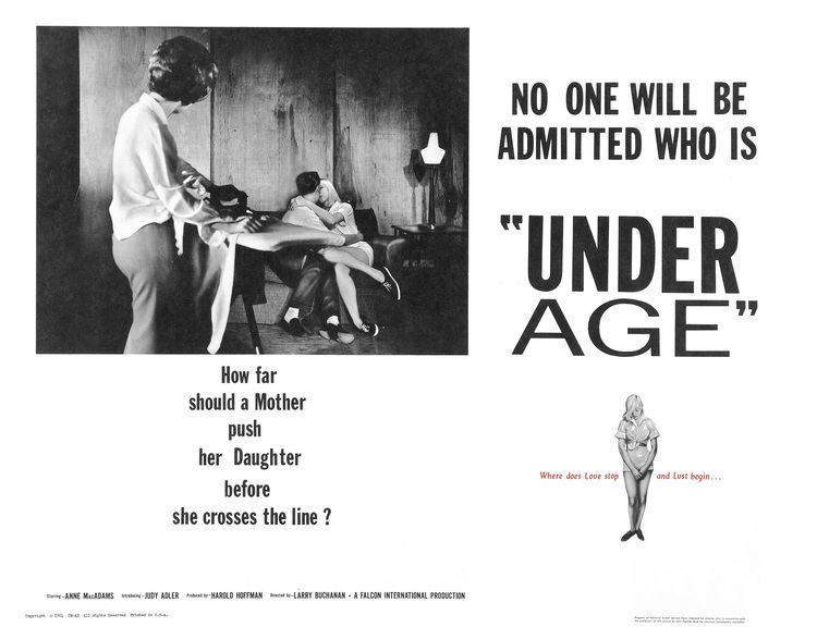 Under Age (1964 film) Poster for Under Age 1964 USA Wrong Side of the Art