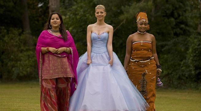 Princess Xenia Gabriela Florence Sophie Iris, Princess Aaliya Sultana Babi, and Princess Sheillah Cinderella Nvannungi from "Undercover Princesses" standing together