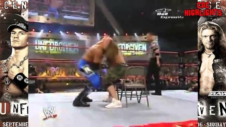 Unforgiven (2006) Edge vs John Cena Unforgiven 2006 TLC Match Highlights WWE