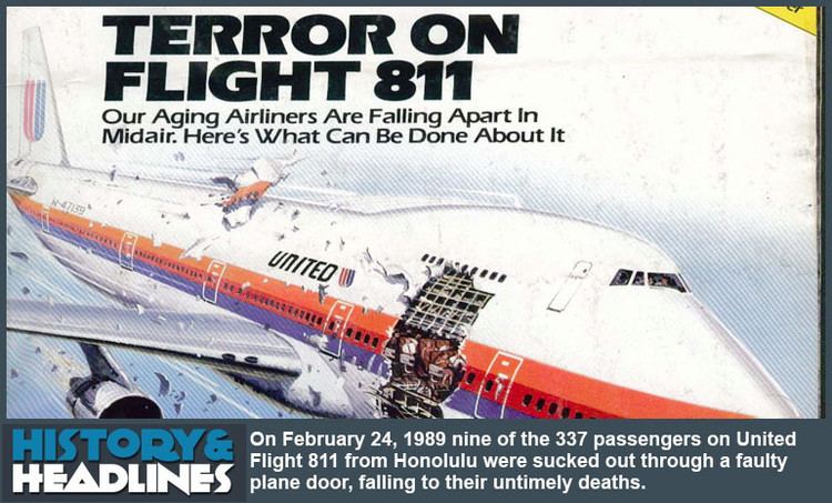 On February 24 1989 9 people sucked out through the door of United Airlines Flight 811