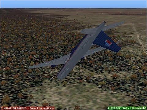 A replay of the crash of United Airlines Flight 93 on September 11, 2001.