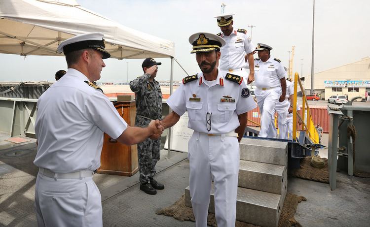 United Arab Emirates Navy UAE Officers visit Battle Tanker Navy Daily