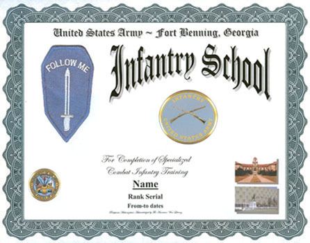 United States Army Infantry School US Army Infantry School Service Display Recognition