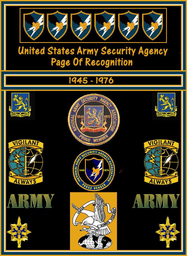 United States Army Security Agency ARMY SECURITY AGENCY Recognition