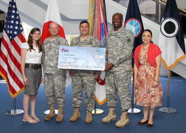 United States Forces Japan Combined Federal Campaign Overseas ceremonial check presented to