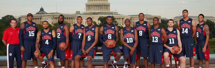 The USA men's Olympic basketball team poses for a photo in Washington, D.C.
