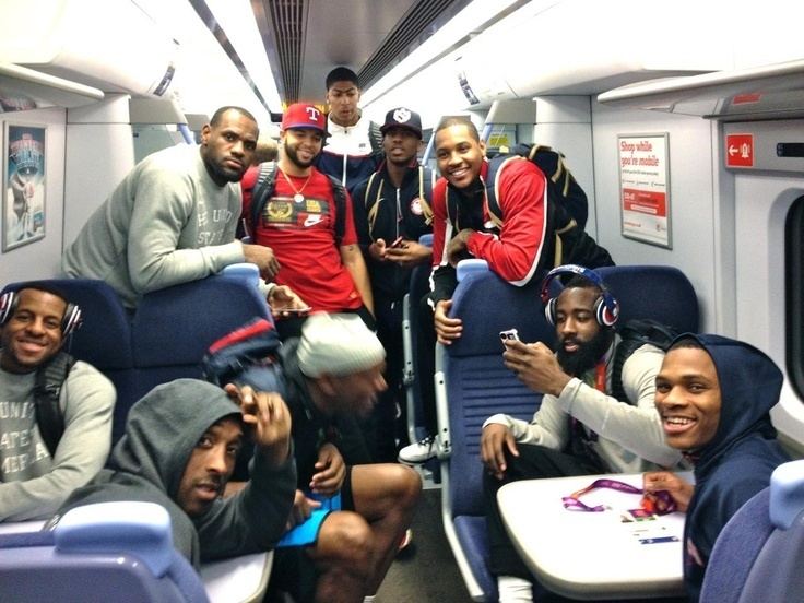 Kobe, LeBron, and the rest of United States men's national basketball took the train home after their win