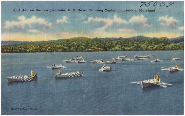 United States Naval Training Center, Bainbridge Boat drill on the Susquehanna U S Naval Training Center