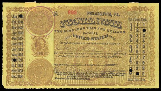 United States postal notes