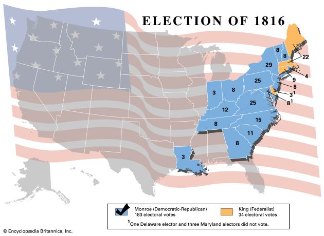 United States presidential election, 1816 United States presidential election of 1816 United States