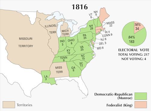 United States presidential election, 1816 httpsuploadwikimediaorgwikipediacommonsthu