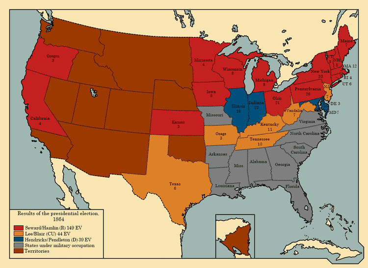 United States presidential election, 1864 The United States presidential election of 1864 by TheAresProject on