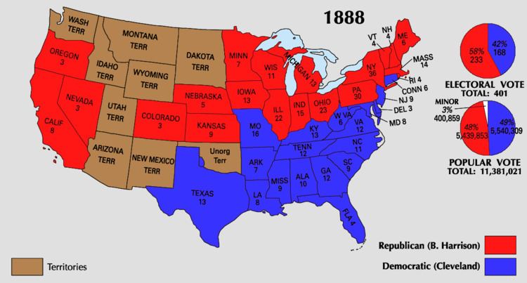 United States presidential election, 1888 File1888 Electoral Mappng Wikimedia Commons