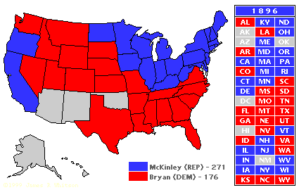 United States presidential election, 1896 President Elect 1896
