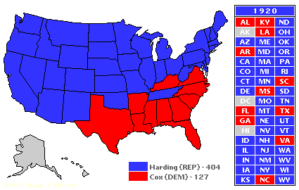 United States presidential election, 1920 President Elect 1920