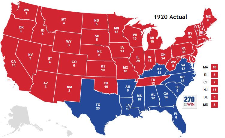 United States presidential election, 1920 Presidential Election of 1920