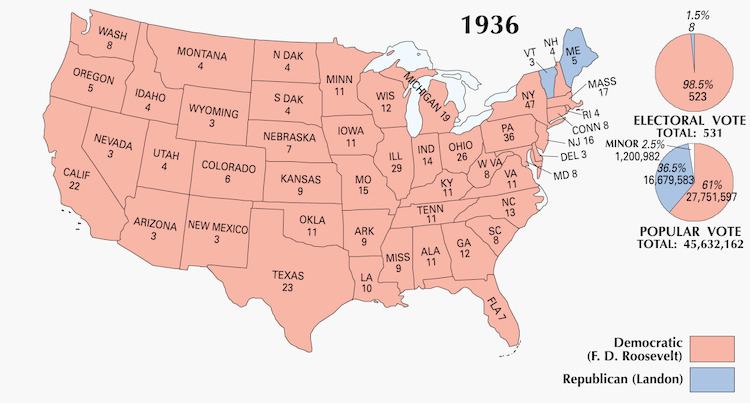 United States presidential election, 1936 Politics in Civil Rights Movement Desegregation