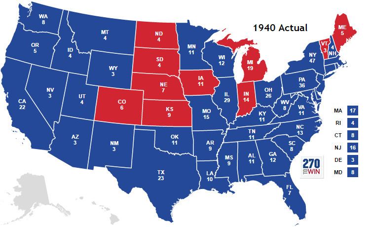 United States presidential election, 1940 Presidential Election of 1940