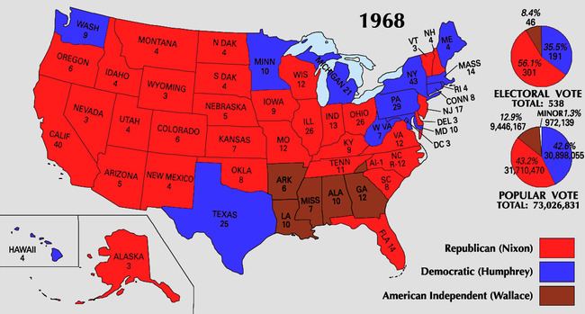 United States presidential election, 1968 United States presidential election 1968 Wikipedia