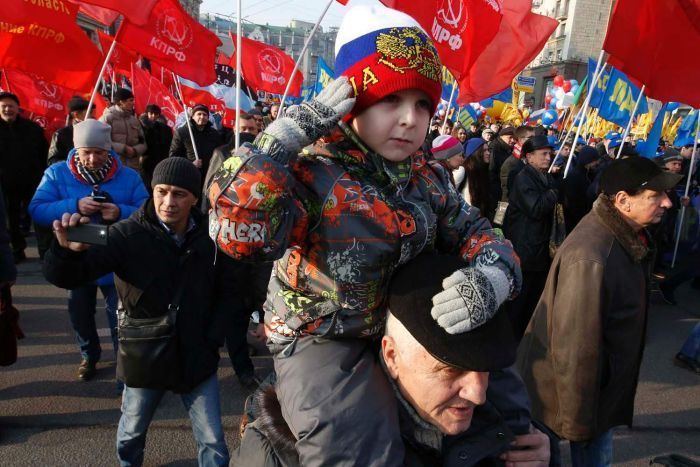 Unity Day (Russia) Russia39s Unity Day march a show of defiance over Ukraine ABC News