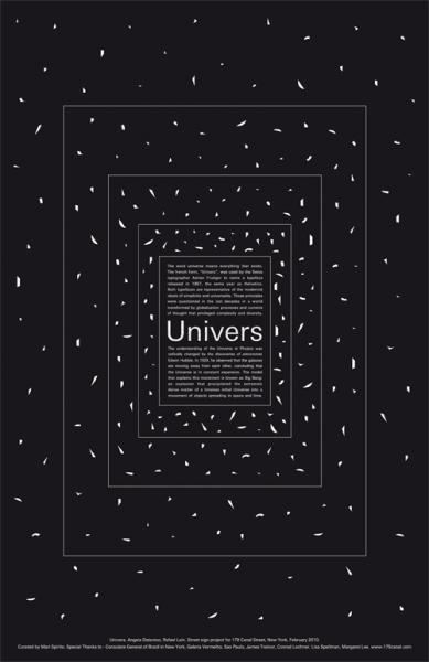 Univers font style with design by Angela Detanico and Rafael Lain