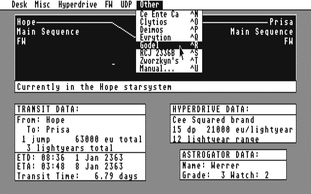 Universe (1983 video game) Atari ST Universe II scans dump download screenshots ads