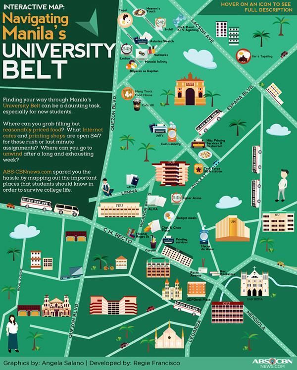 University Belt Manila39s University Belt Food Map on Behance