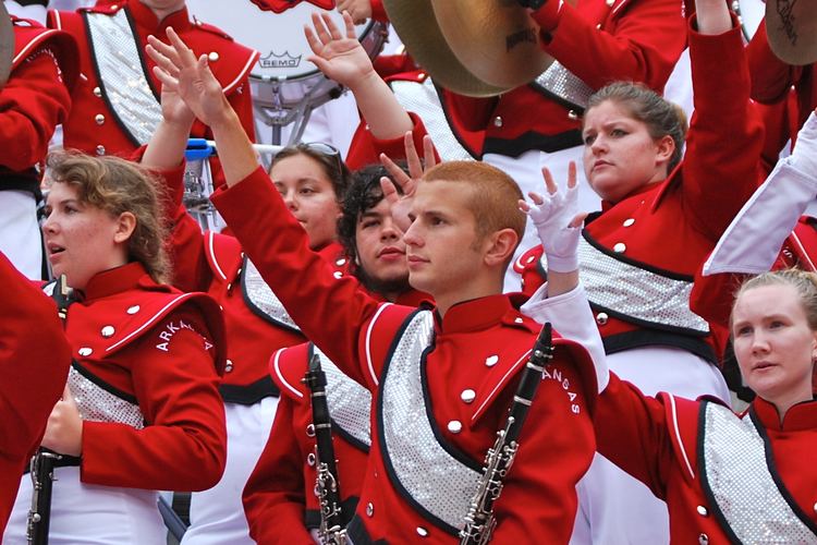 University of Arkansas Razorback Marching Band Senior Send Off Razorback Marching Band Honors Seniors and Performs