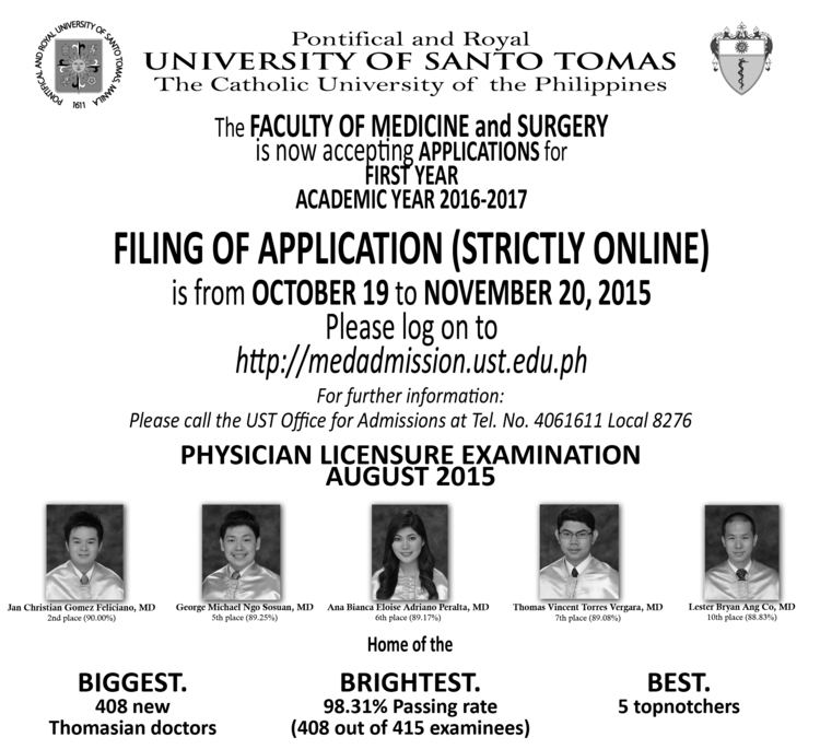 University of Santo Tomas Faculty of Medicine and Surgery UST Office of Alumni Relations News amp AnnouncementsUST Office of