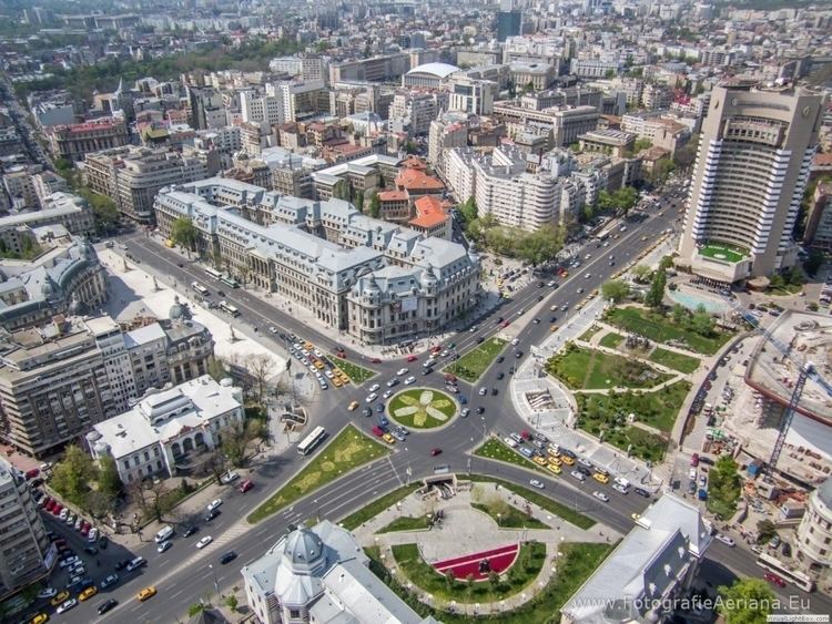 University Square, Bucharest Aerial pictures University Square and Intercontinental Hotel Bucharest