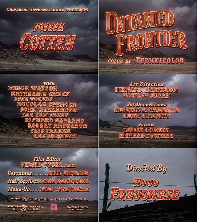 Untamed Frontier 1952 Opening credits