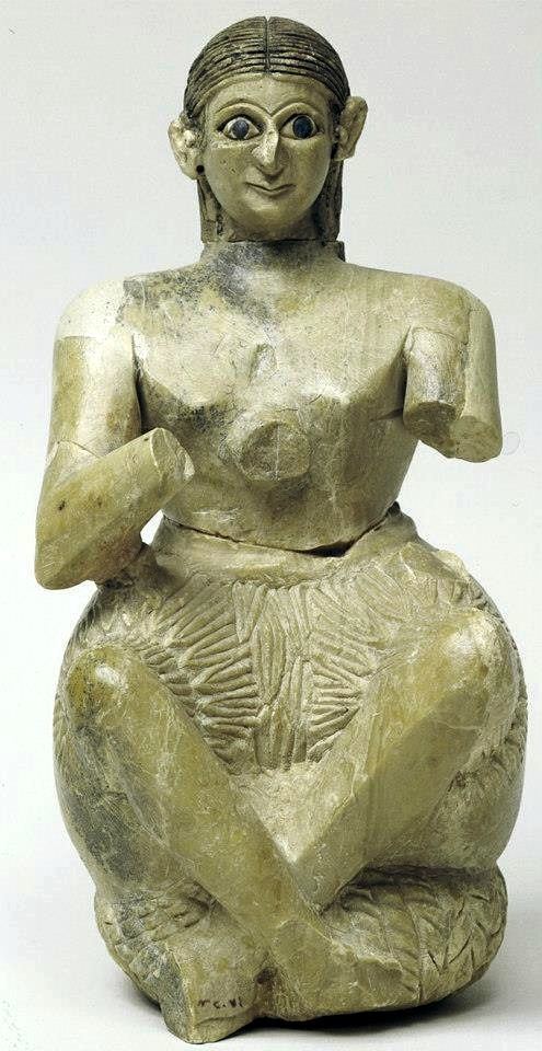 Ur-Nanshe Seated statuette of Urnanshe from the Ishtar temple at Mari modern