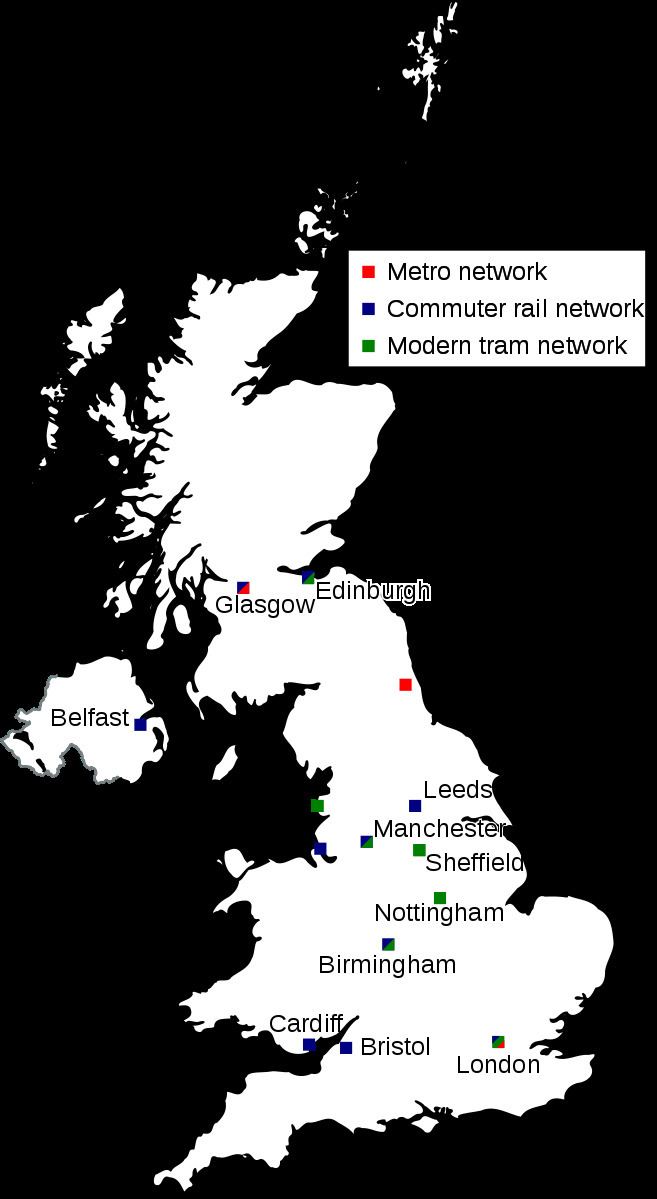 Urban rail in the United Kingdom