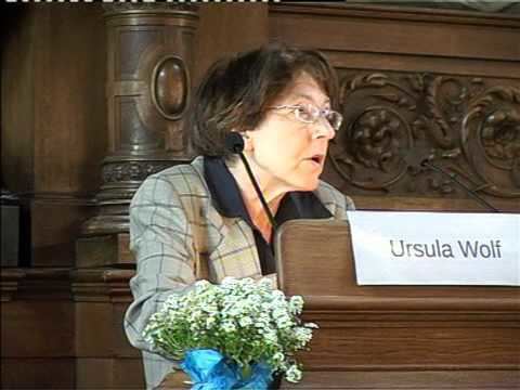 Ursula Wolf Ursula Wolf beim 24 Heidelberger Symposium Teil 1 YouTube