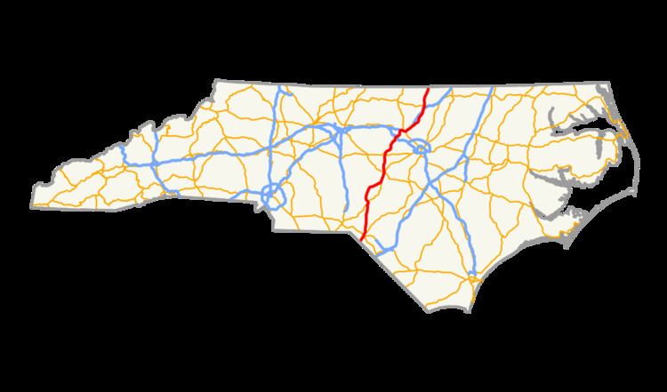 U.S. Route 15 in North Carolina