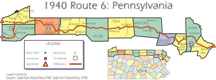U.S. Route 6 in Pennsylvania Route 6 The Longest Transcontinental Highway