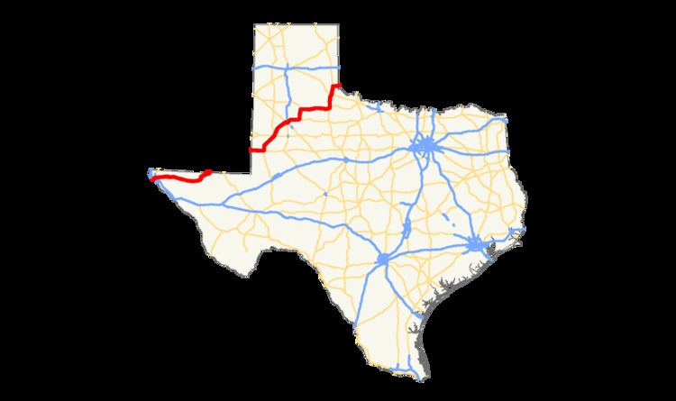 U.S. Route 62 in Texas
