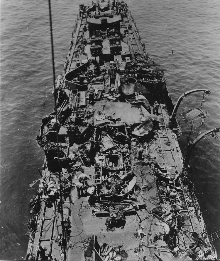 USS Aaron Ward (DM-34) Mine layer USS Aaron Ward DM34 hit by 6 suicide planes April 1945