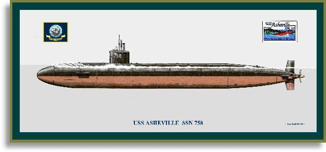 USS Asheville (SSN-758) USS Asheville SSN758 Print Submarines AF PriorServicecom