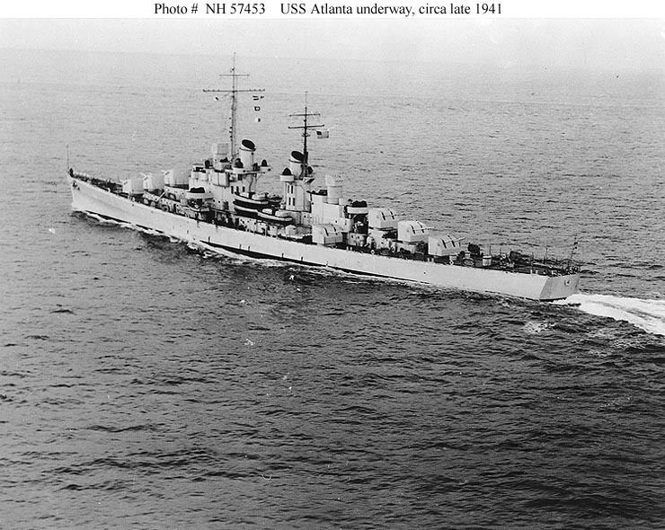 USS Atlanta (CL-51) Cruiser Photo Index CL51 USS ATLANTA Navsource Photographic