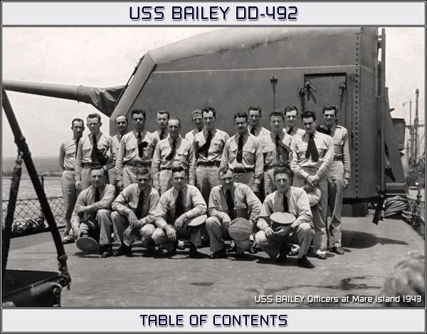 USS Bailey (DD-492) USS BAILEY DD492 CONTENT AND INDEX