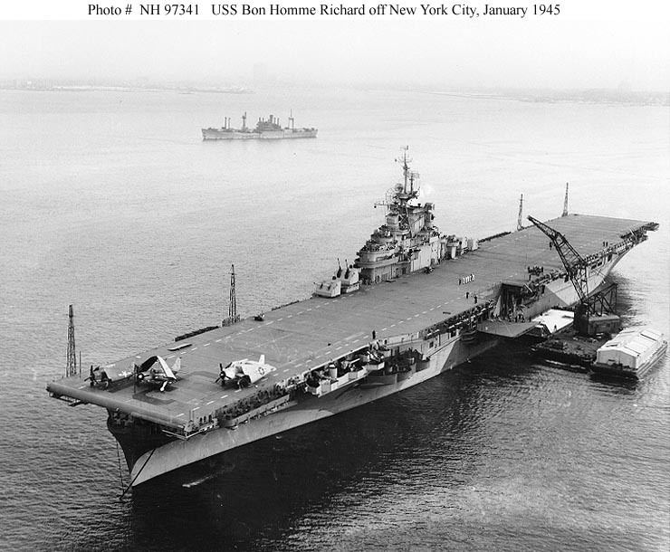 USS Bon Homme Richard (CV-31) Aircraft Carrier Photo Index USS BON HOMME RICHARD CV31