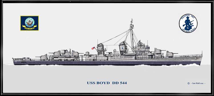 USS Boyd (DD-544) USS Boyd DD544 WW2 Print Destroyer Prints PriorServicecom